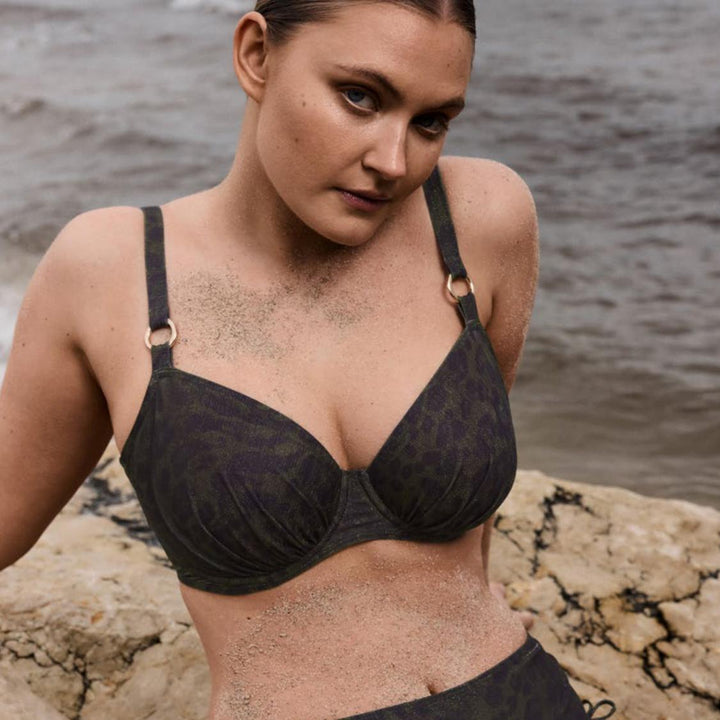 Prima Donna Ratjada Padded Balcony Bikini Top 4014416-Swimwear-Prima Donna-Jungle Jaguar-32-F-Anna Bella Fine Lingerie, Reveal Your Most Gorgeous Self!