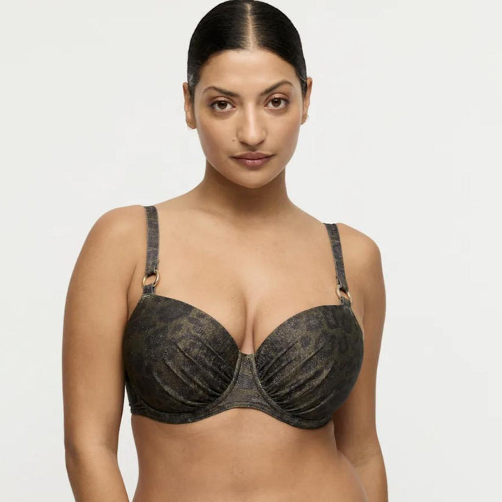 Prima Donna Ratjada Padded Balcony Bikini Top 4014416-Swimwear-Prima Donna-Jungle Jaguar-32-F-Anna Bella Fine Lingerie, Reveal Your Most Gorgeous Self!