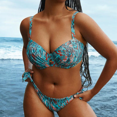 Prima Donna Riyad Bikini Top 4012816 in Turquoise Seas-Swimwear-Prima Donna-Turquoise Seas-32-D-Anna Bella Fine Lingerie, Reveal Your Most Gorgeous Self!