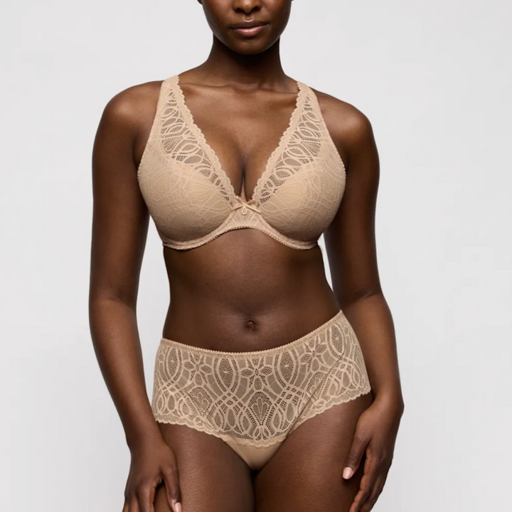 Prima Donna Salerno Half Padded Plunge Bra in Candy Ginger 0163532-Bras-Prima Donna-Candy Ginger-32-G-Anna Bella Fine Lingerie, Reveal Your Most Gorgeous Self!