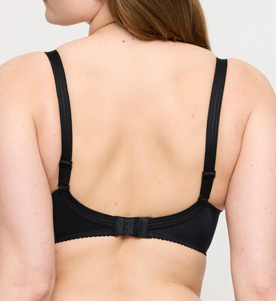 Prima Donna Satin Non Padded Full Cup Seamless Bra 0161330-Bras-Prima Donna-Black-34-E-Anna Bella Fine Lingerie, Reveal Your Most Gorgeous Self!