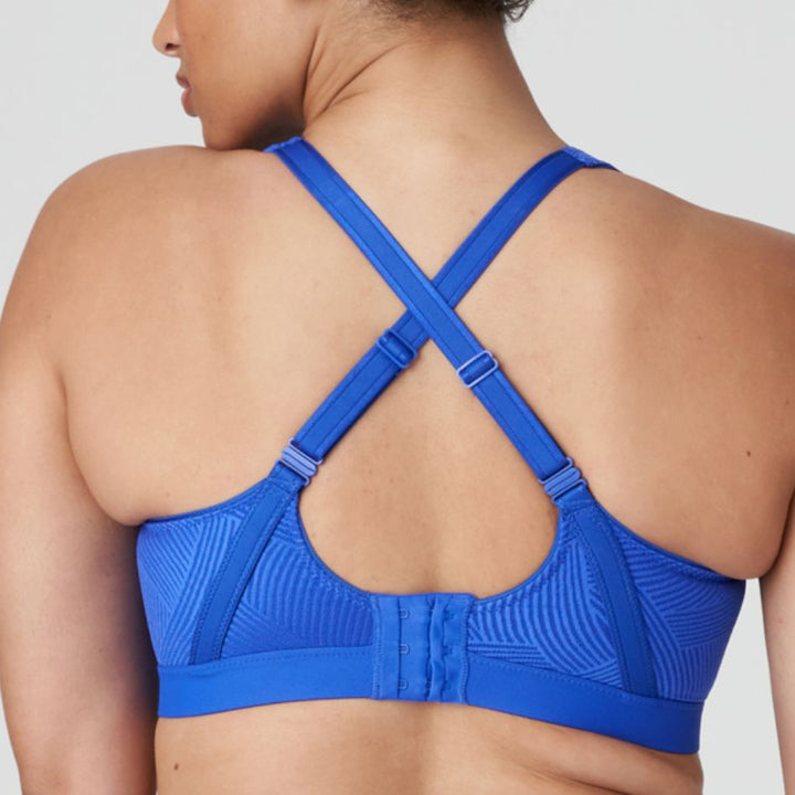 Prima Donna Sport The Game UW Non-Padded Sports Bra in Electric Blue 6000510-Sports Bras-Prima Donna-Electric Blue-34-E-Anna Bella Fine Lingerie, Reveal Your Most Gorgeous Self!