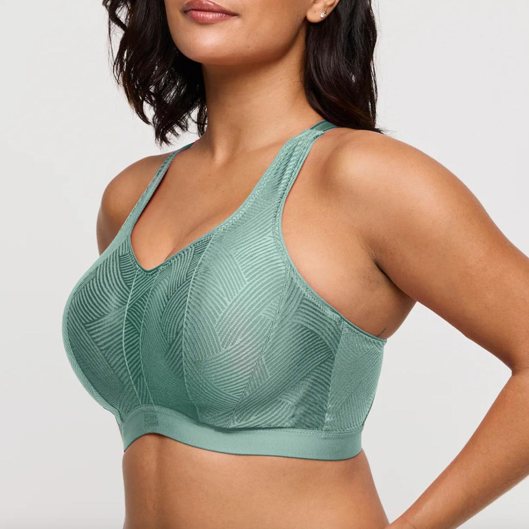 Prima Donna Sport The Game UW Non-Padded Sports Bra in Sage 6000510-Sports Bras-Prima Donna-Sage-32-E-Anna Bella Fine Lingerie, Reveal Your Most Gorgeous Self!