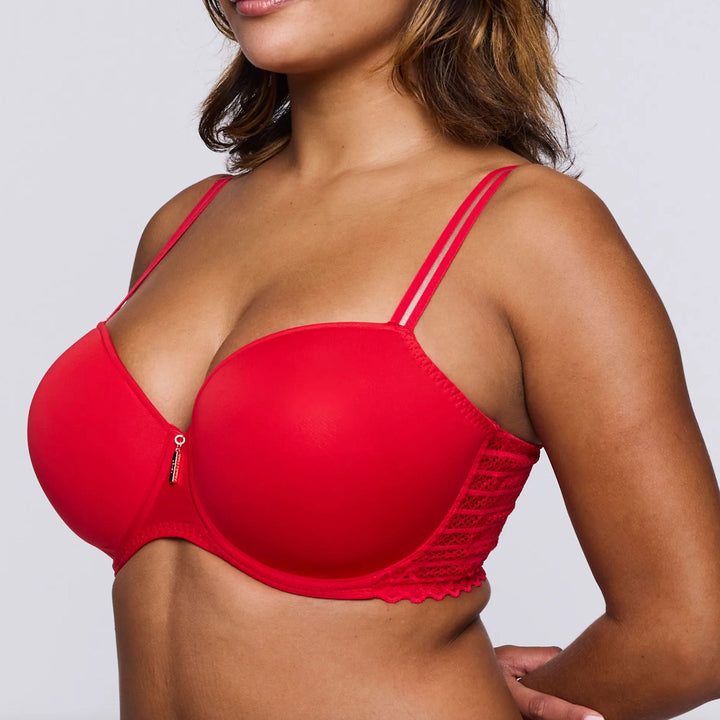 Prima Donna Twist East End Balcony Bra in True Red 0241932-Bras-Prima Donna-True Red-34-C-Anna Bella Fine Lingerie, Reveal Your Most Gorgeous Self!