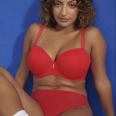 Prima Donna Twist East End Balcony Bra in True Red 0241932-Bras-Prima Donna-True Red-34-C-Anna Bella Fine Lingerie, Reveal Your Most Gorgeous Self!