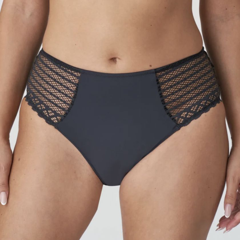 Prima Donna Twist East End Briefs in Charcoal 0541931-Panties-Prima Donna-Charcoal-Medium-Anna Bella Fine Lingerie, Reveal Your Most Gorgeous Self!