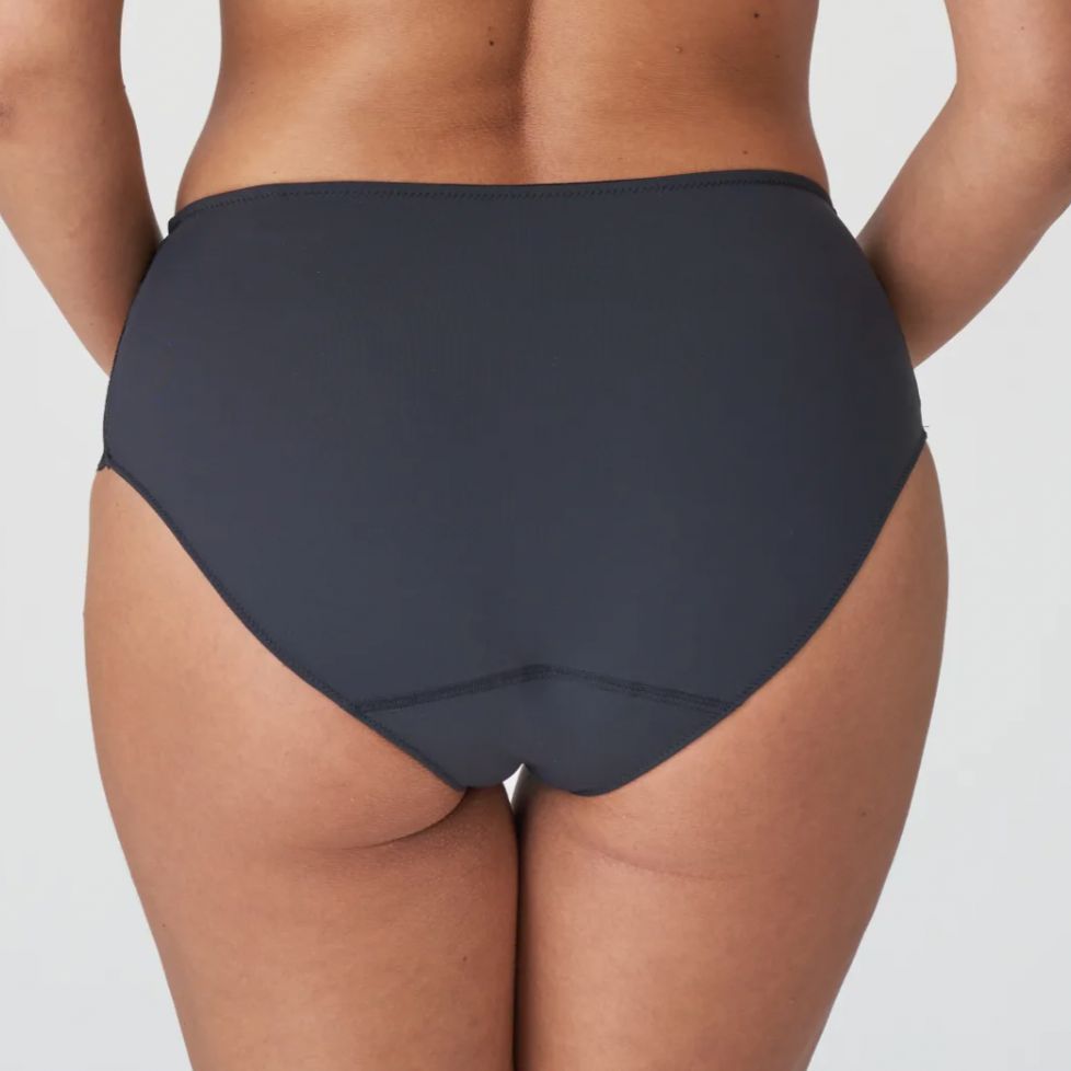 Prima Donna Twist East End Briefs in Charcoal 0541931-Panties-Prima Donna-Charcoal-Medium-Anna Bella Fine Lingerie, Reveal Your Most Gorgeous Self!