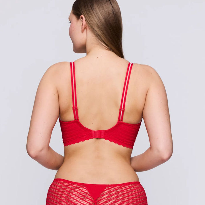 Prima Donna Twist East End Padded Heart Shape Bra in True Red 0241930-Bras-Prima Donna-True Red-32-E-Anna Bella Fine Lingerie, Reveal Your Most Gorgeous Self!