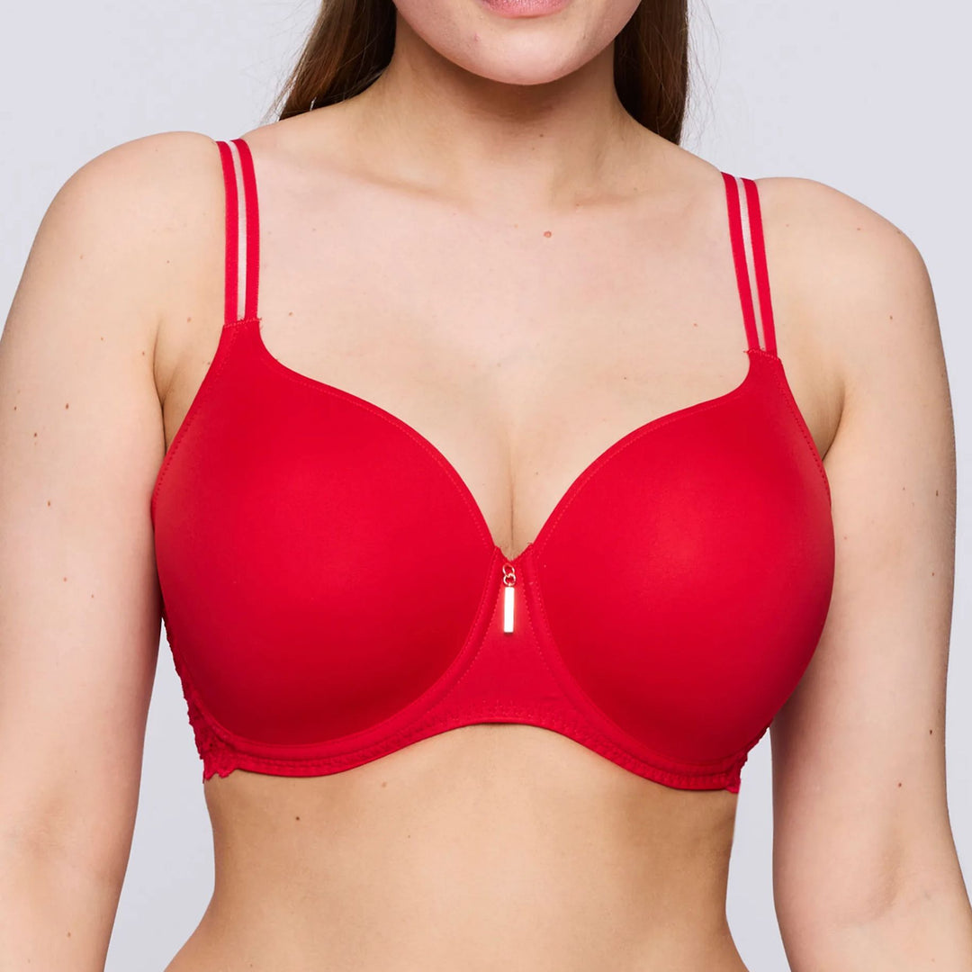 Prima Donna Twist East End Padded Heart Shape Bra in True Red 0241930-Bras-Prima Donna-True Red-32-E-Anna Bella Fine Lingerie, Reveal Your Most Gorgeous Self!