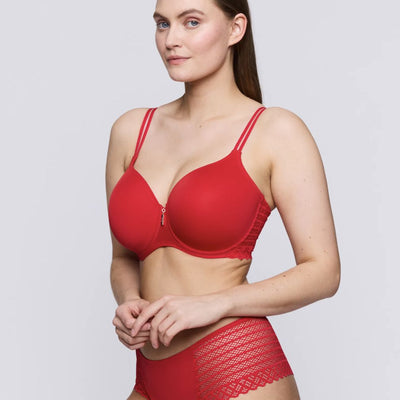 Prima Donna Twist East End Padded Heart Shape Bra in True Red 0241930-Prima Donna-True Red-32-E-Anna Bella Fine Lingerie