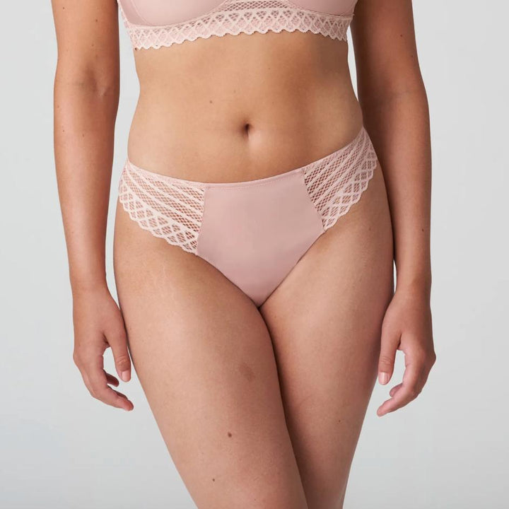 Prima Donna Twist East End Thong in Powder Rose 0641930-Panties-Prima Donna-Powder Rose-Small-Anna Bella Fine Lingerie, Reveal Your Most Gorgeous Self!