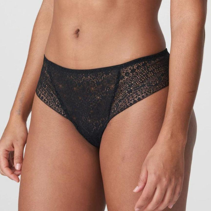 Prima Donna Twist Epirus Thong 0641970-Panties-Prima Donna-Black-XSmall-Anna Bella Fine Lingerie, Reveal Your Most Gorgeous Self!