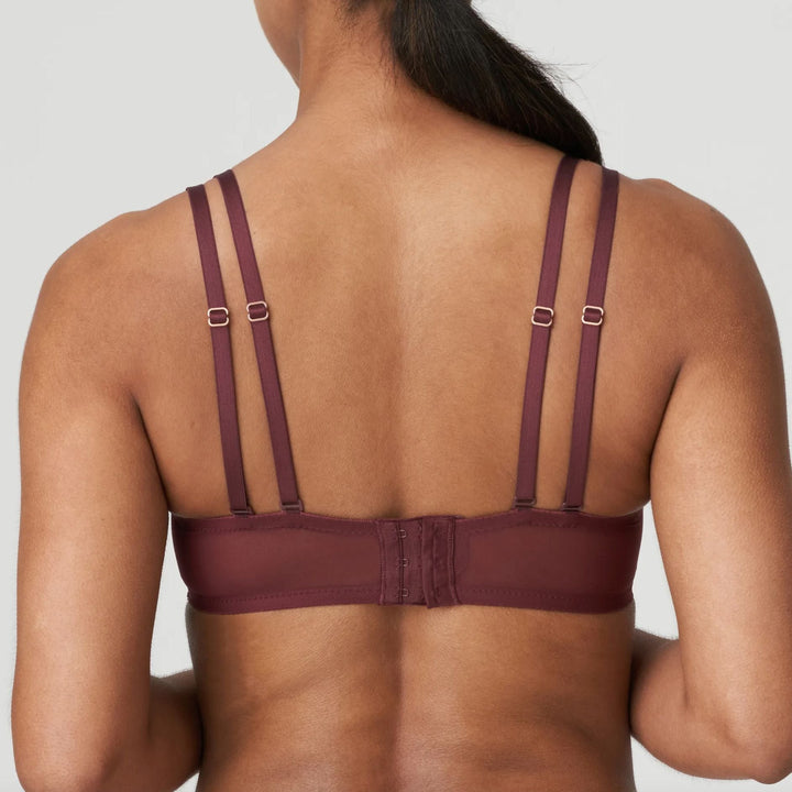 Prima Donna Twist First Night Balcony Bra in Merlot 0241882-Bras-Prima Donna-Merlot-30-E-Anna Bella Fine Lingerie, Reveal Your Most Gorgeous Self!