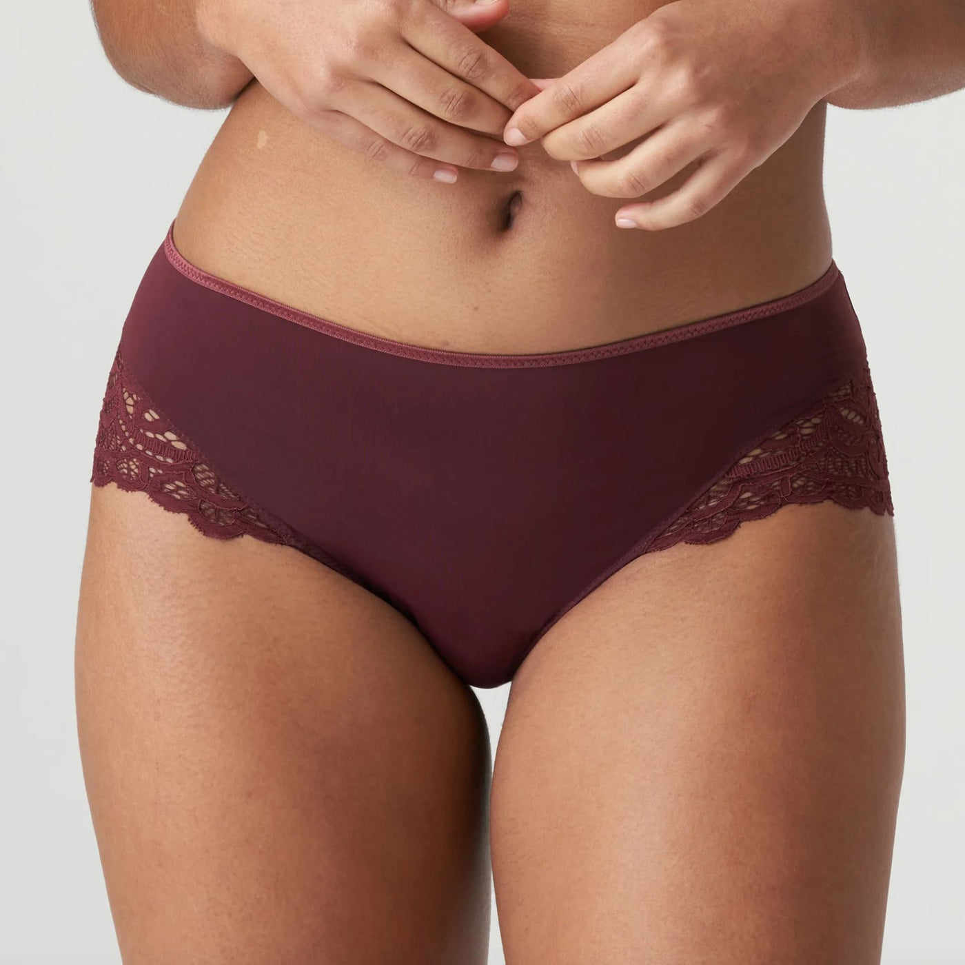 Prima Donna Twist First Night Hot Pant in Merlot 0541882-Panties-Prima Donna-Merlot-Medium-Anna Bella Fine Lingerie, Reveal Your Most Gorgeous Self!