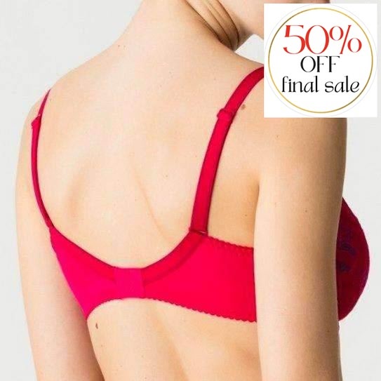 Prima Donna Twist French Kiss Balcony Vertical Seam Bra 0141675-Bras-Prima Donna-Persian Red-32-E-Anna Bella Fine Lingerie, Reveal Your Most Gorgeous Self!