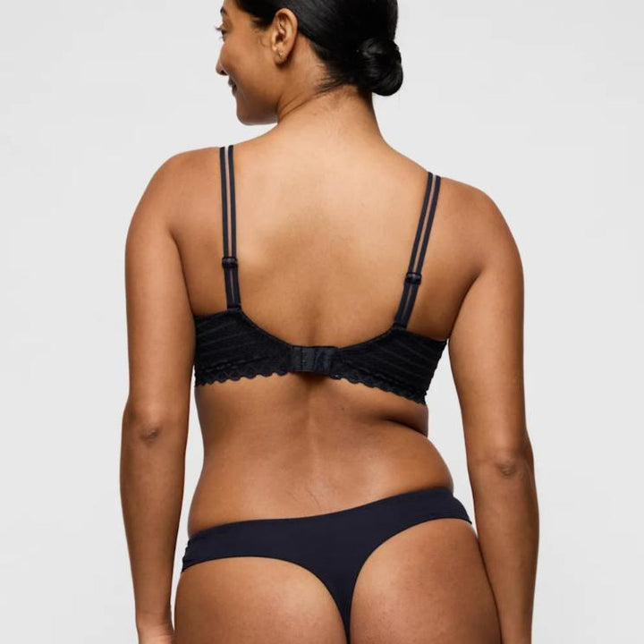 Prima Donna Twist Side Balcony Bra 0242572 in Charcoal-Bras-Prima Donna-Charcoal-30-F-Anna Bella Fine Lingerie, Reveal Your Most Gorgeous Self!