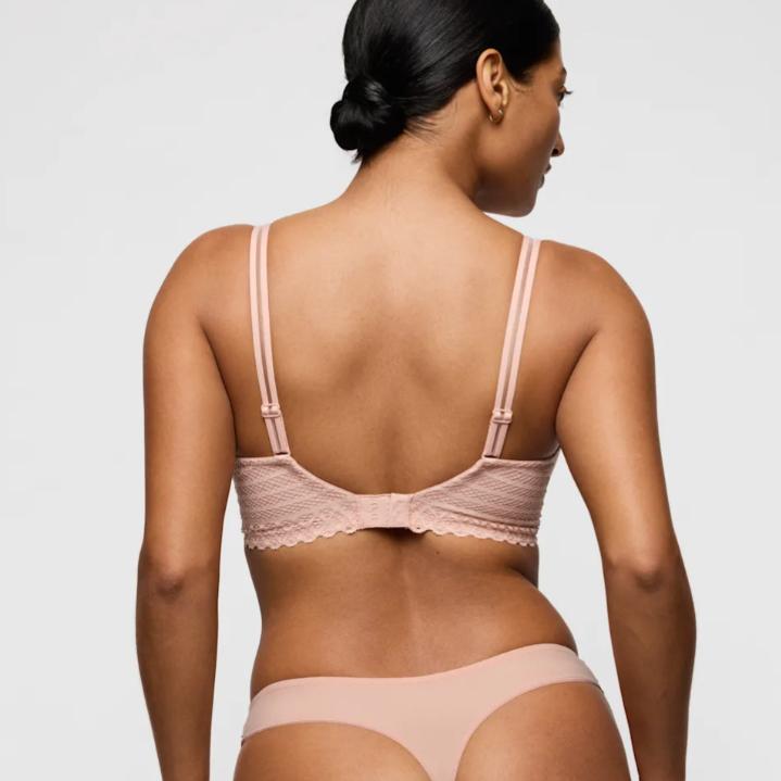 Prima Donna Twist Side Balcony Bra 0242572 in Powder Rose-Bras-Prima Donna-Powder Rose-32-E-Anna Bella Fine Lingerie, Reveal Your Most Gorgeous Self!