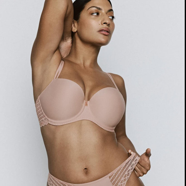 Prima Donna Twist Side Balcony Bra 0242572 in Powder Rose-Bras-Prima Donna-Powder Rose-32-E-Anna Bella Fine Lingerie, Reveal Your Most Gorgeous Self!