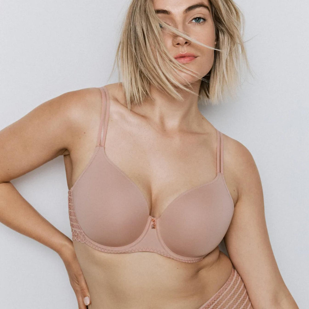 Prima Donna Twist Side Heartshape Bra 0242570 in Powder Rose-Prima Donna-Powder Rose-30-D-Anna Bella Fine Lingerie, Reveal Your Most Gorgeous Self!