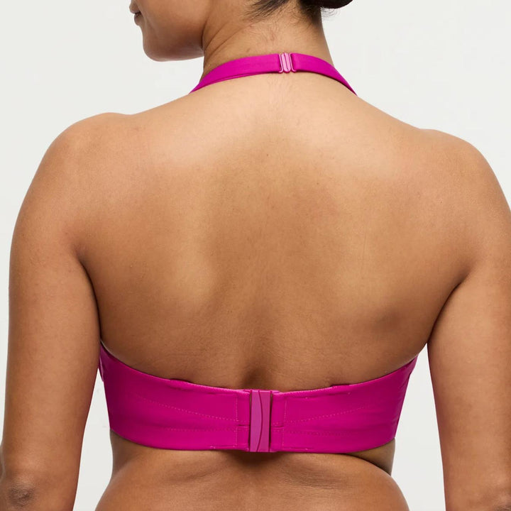 Prima Donna Uvita Padded Strapless Balcony Bikini Top 4013517 in Deep Magenta-Swimwear-Prima Donna-Deep Magenta-32-D-Anna Bella Fine Lingerie, Reveal Your Most Gorgeous Self!