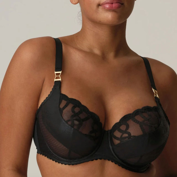 Prima Donna Vallarta Balcony Bra Tulip Seam 016350-Bras-Prima Donna-Black-36-C-Anna Bella Fine Lingerie, Reveal Your Most Gorgeous Self!