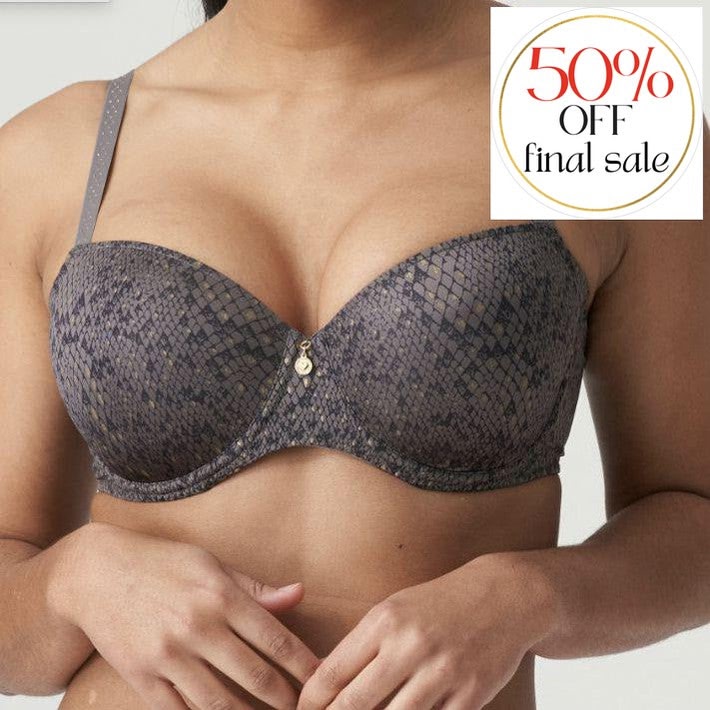 PrimaDonna Twist Villemin Padded Balcony Bra 0242132-Bras-Prima Donna-Kitten Grey-34-C-Anna Bella Fine Lingerie, Reveal Your Most Gorgeous Self!