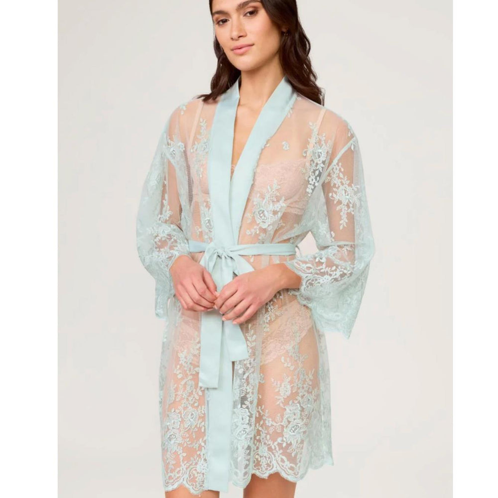 Rya Collecion Darling Short Cover Up 197 in Lagoon-Robes-Rya Collection-Lagoon-XSmall/Small-Anna Bella Fine Lingerie, Reveal Your Most Gorgeous Self!