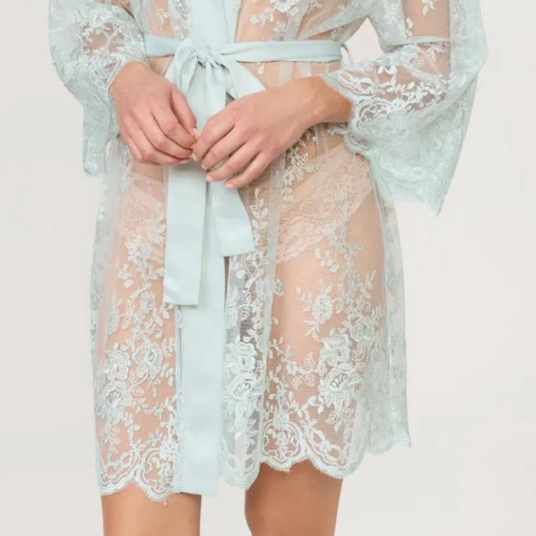 Rya Collecion Darling Short Cover Up 197 in Lagoon-Robes-Rya Collection-Lagoon-XSmall/Small-Anna Bella Fine Lingerie, Reveal Your Most Gorgeous Self!