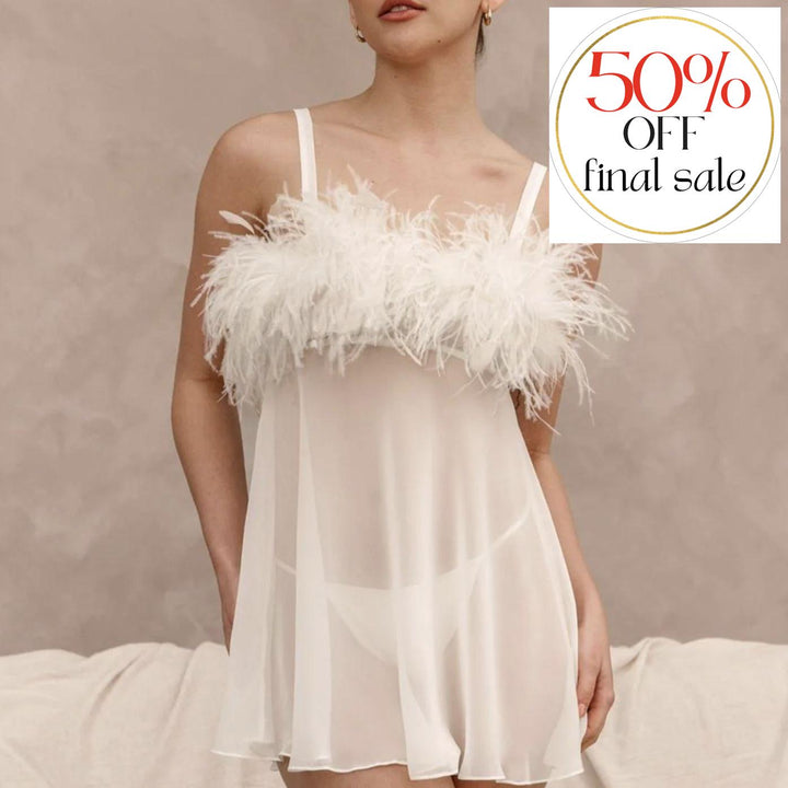 Rya Collection Amalfi Babydoll Set 871 in Ivory-Loungewear-Rya Collection-Ivory-XSmall-Anna Bella Fine Lingerie, Reveal Your Most Gorgeous Self!