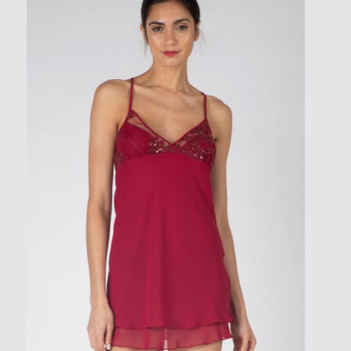 Rya Collection Charming Chemise in Sangria 261-Anna Bella Fine Lingerie-Sangria-XSmall-