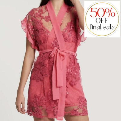 Rya Collection Charming Cover Up in Azalea 262 $140.00-Robes-Rya Collection-Azalea-XSmall/Small-Anna Bella Fine Lingerie, Reveal Your Most Gorgeous Self!