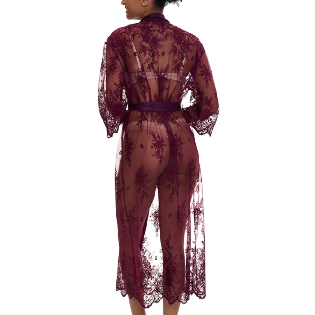 Rya Collection Darling Long Robe 220 in Aubergine-Anna Bella Fine Lingerie-Aubergine-XSmall/Small-