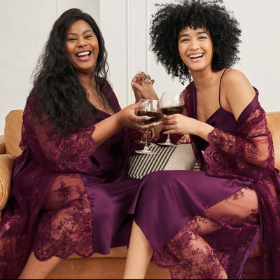 Rya Collection Darling Long Robe 220 in Aubergine-Robes-Rya Collection-Aubergine-XSmall/Small-Anna Bella Fine Lingerie, Reveal Your Most Gorgeous Self!