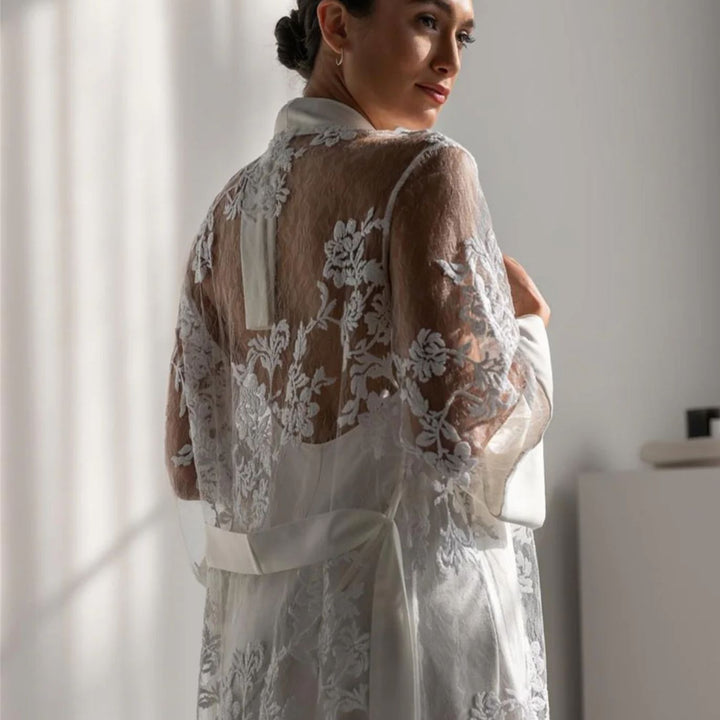 Rya Collection Darling Long Robe 220 in Ivory-Robes-Rya Collection-Ivory-XSmall/Small-Anna Bella Fine Lingerie, Reveal Your Most Gorgeous Self!