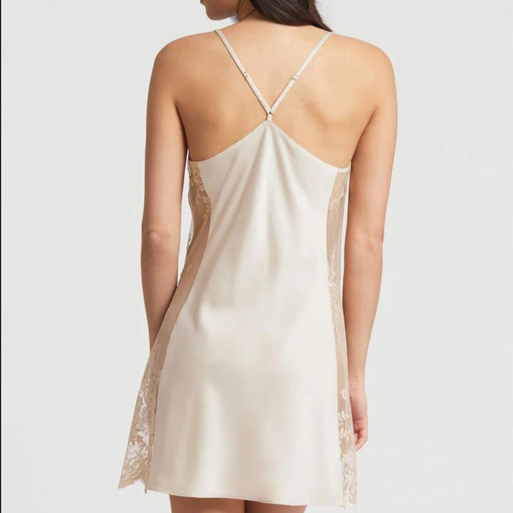 Rya Collection Darling Short Chemise 207 in Champagne-Loungewear-Rya Collection-Champagne-XSmall-Anna Bella Fine Lingerie, Reveal Your Most Gorgeous Self!