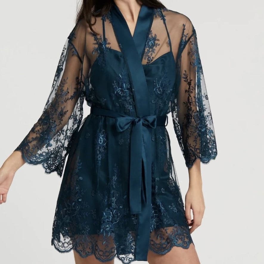 Rya Collection Darling Short Cover Up in Celestial Blue 197-Anna Bella Fine Lingerie-Celestial Blue-XSmall/Small-