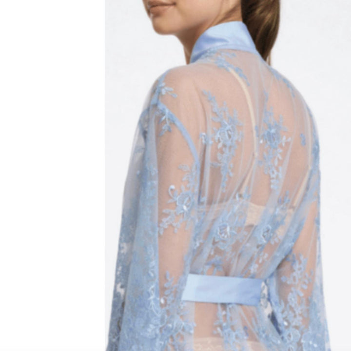 Rya Collection Darling Short Cover Up in Cornflower Blue 197-Robes-Rya Collection-Cornflower Blue-XSmall/Small-Anna Bella Fine Lingerie, Reveal Your Most Gorgeous Self!