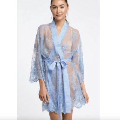 Rya Collection Darling Short Cover Up in Cornflower Blue 197-Robes-Rya Collection-Cornflower Blue-XSmall/Small-Anna Bella Fine Lingerie, Reveal Your Most Gorgeous Self!