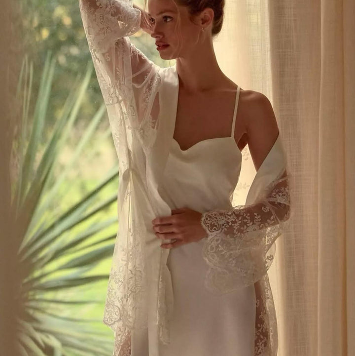 Rya Collection Darling Short Cover Up in Ivory 197-Robes-Rya Collection-Ivory-XSmall/Small-Anna Bella Fine Lingerie, Reveal Your Most Gorgeous Self!