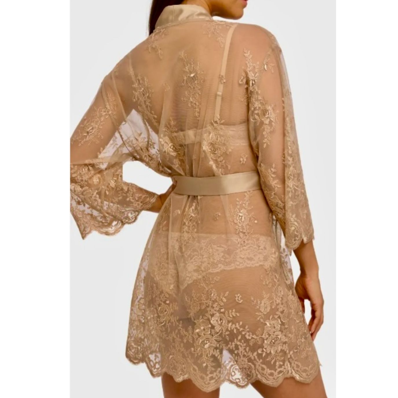 Rya Collection Darling Short Cover Up in Latte 197-Anna Bella Fine Lingerie-Latte-XSmall/Small-