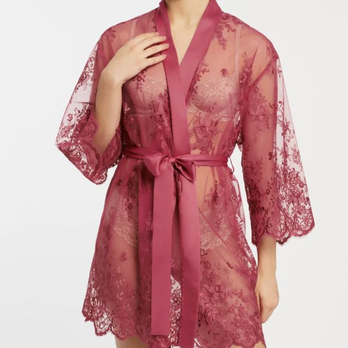 Rya Collection Darling Short Cover Up in Lipstick 197-Robes-Rya Collection-Lipstick-XSmall/Small-Anna Bella Fine Lingerie, Reveal Your Most Gorgeous Self!
