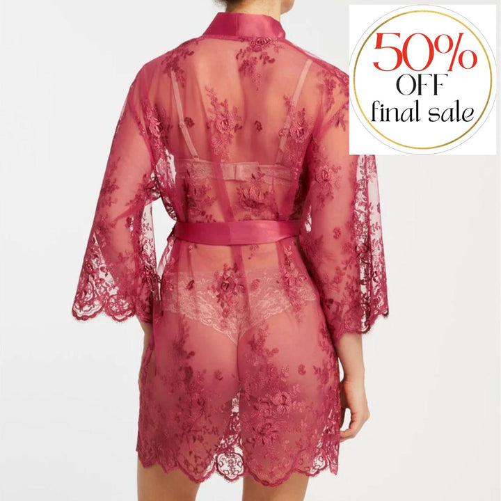 Rya Collection Darling Short Cover Up in Lipstick 197-Robes-Rya Collection-Lipstick-XSmall/Small-Anna Bella Fine Lingerie, Reveal Your Most Gorgeous Self!