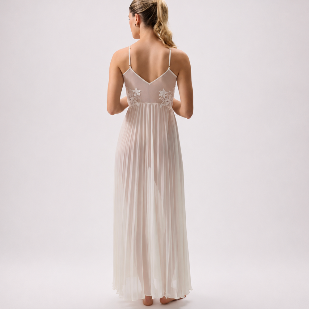 Rya Collection Delight Gown in Ivory 1024-Sleepwear-Rya Collection-Ivory-Small-Anna Bella Fine Lingerie, Reveal Your Most Gorgeous Self!