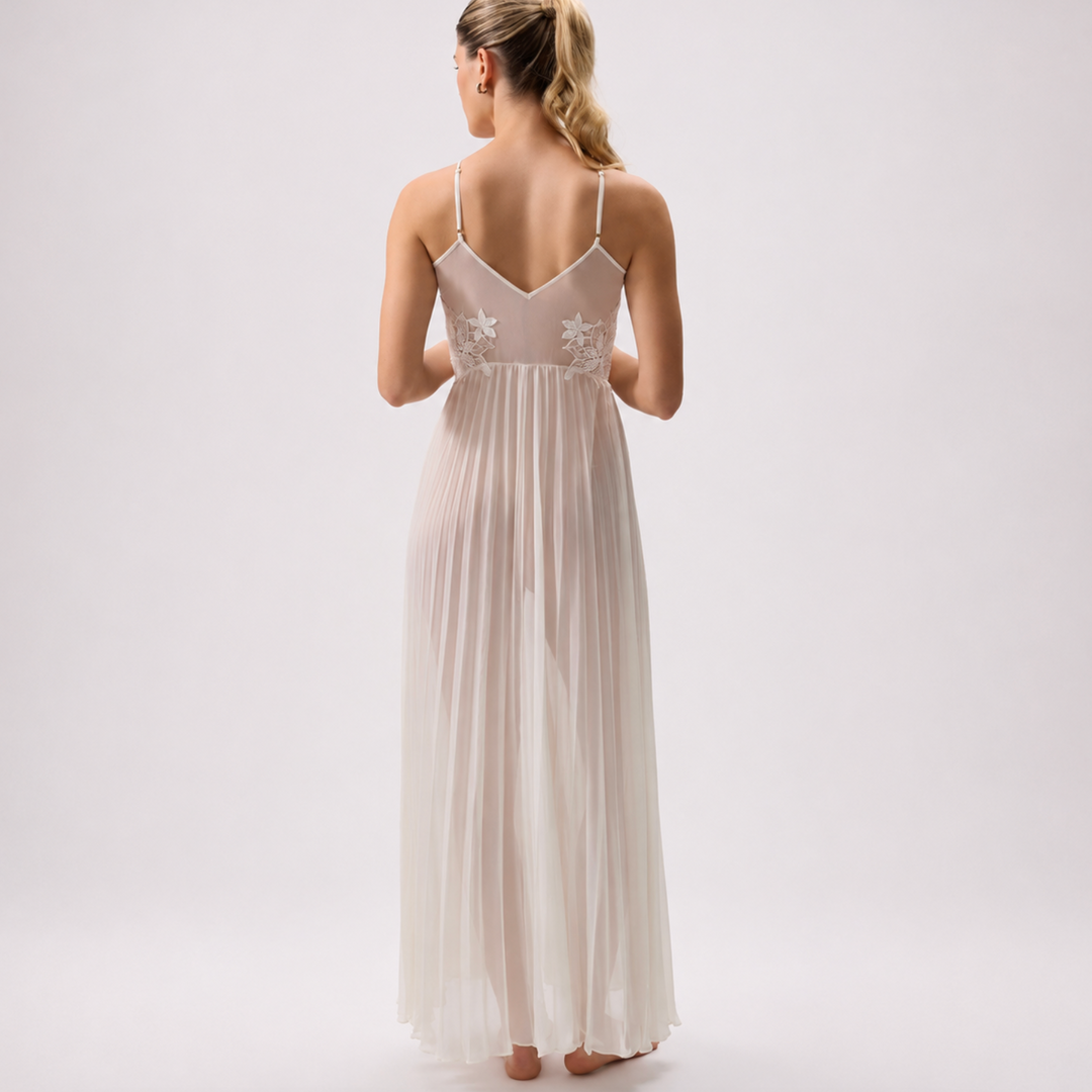 Rya Collection Delight Gown in Ivory 1024-Sleepwear-Rya Collection-Ivory-Small-Anna Bella Fine Lingerie, Reveal Your Most Gorgeous Self!