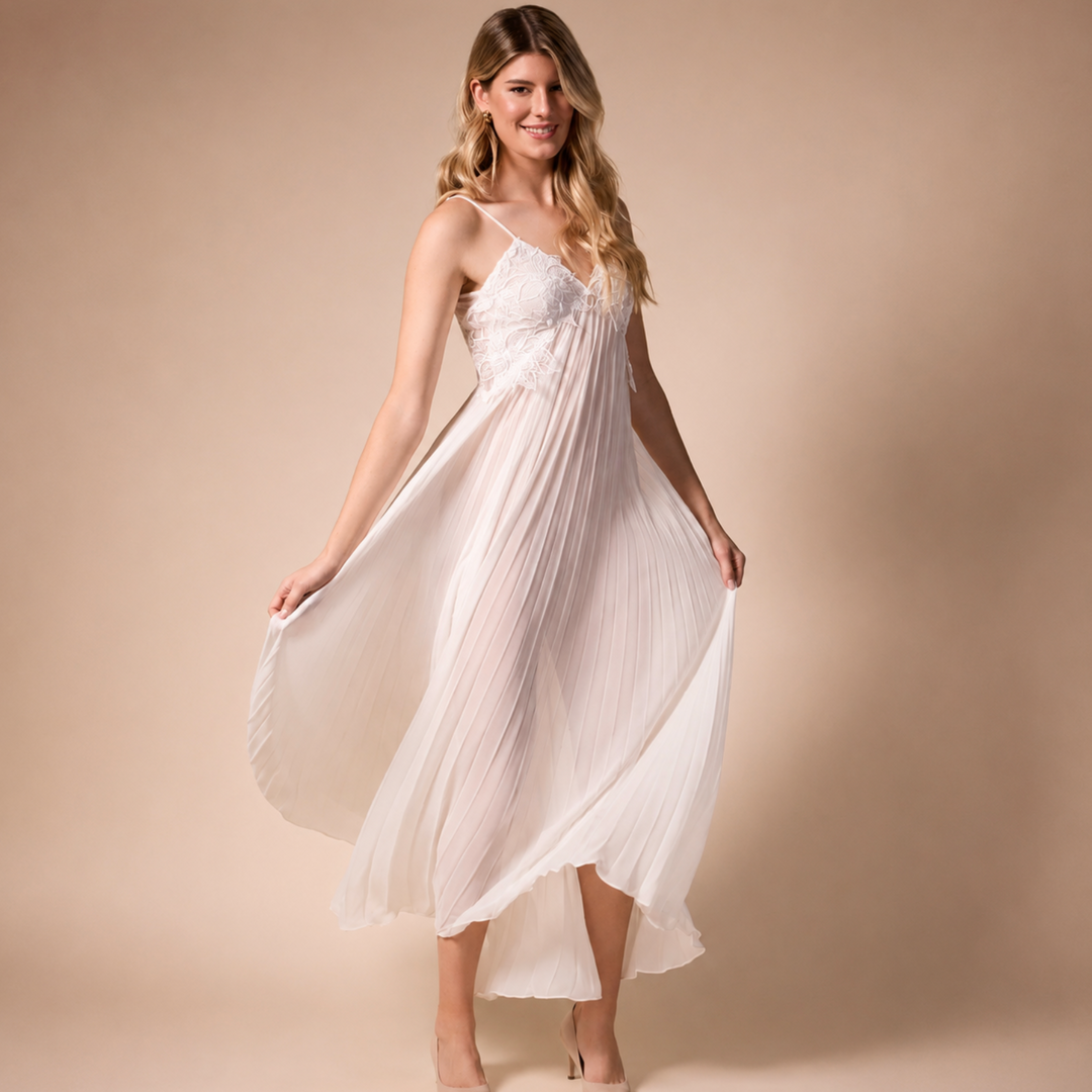 Rya Collection Delight Gown in Ivory 1024-Sleepwear-Rya Collection-Ivory-Small-Anna Bella Fine Lingerie, Reveal Your Most Gorgeous Self!