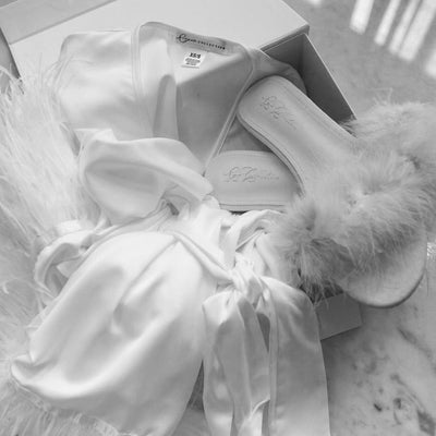 Rya Collection Feather Slippers in Ivory S01-Socks & Slippers-Rya Collection-Ivory-XSmall/Small-Anna Bella Fine Lingerie, Reveal Your Most Gorgeous Self!