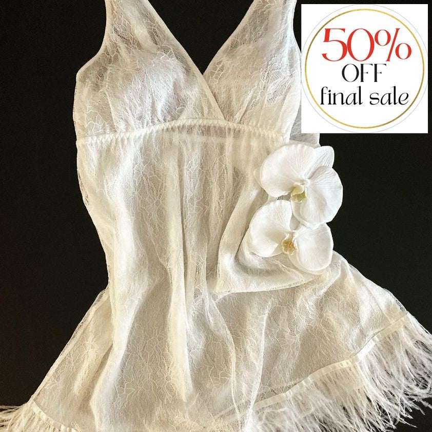 Rya Collection Jasmine Chemise 584-Loungewear-Rya Collection-Ivory-Small-Anna Bella Fine Lingerie, Reveal Your Most Gorgeous Self!