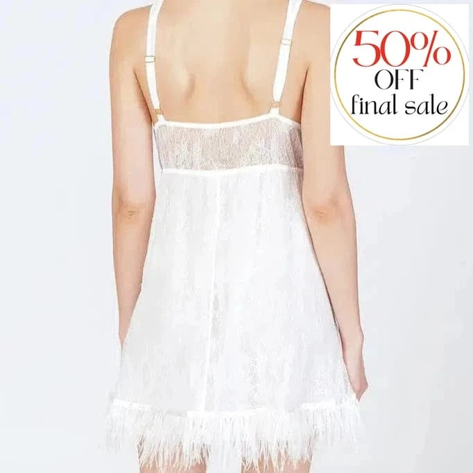 Rya Collection Jasmine Chemise 584-Loungewear-Rya Collection-Ivory-Small-Anna Bella Fine Lingerie, Reveal Your Most Gorgeous Self!