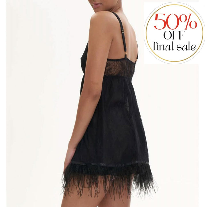 Rya Collection Jasmine Chemise 584 in Black-Loungewear-Rya Collection-Black-Small-Anna Bella Fine Lingerie, Reveal Your Most Gorgeous Self!