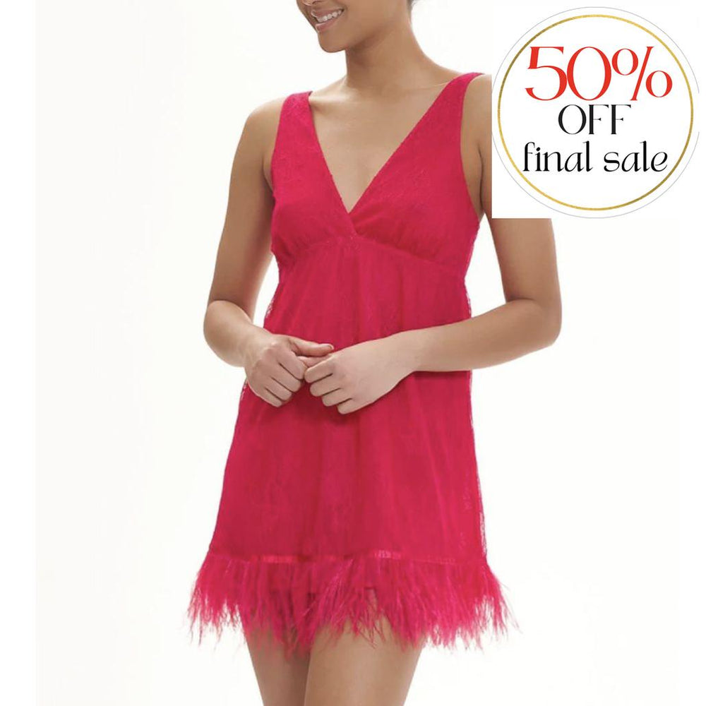 Rya Collection Jasmine Chemise 584 in Red-Loungewear-Rya Collection-Red-Small-Anna Bella Fine Lingerie, Reveal Your Most Gorgeous Self!